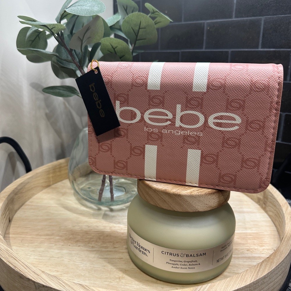 Bebe Pink Wallet Quilted Design